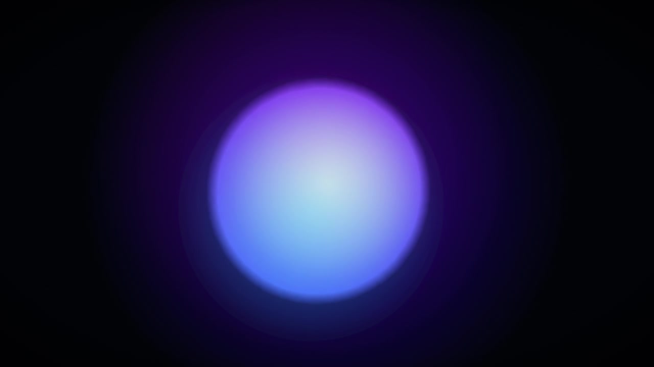 Glowing Purple Sphere Pulsing Against a Dark Background
