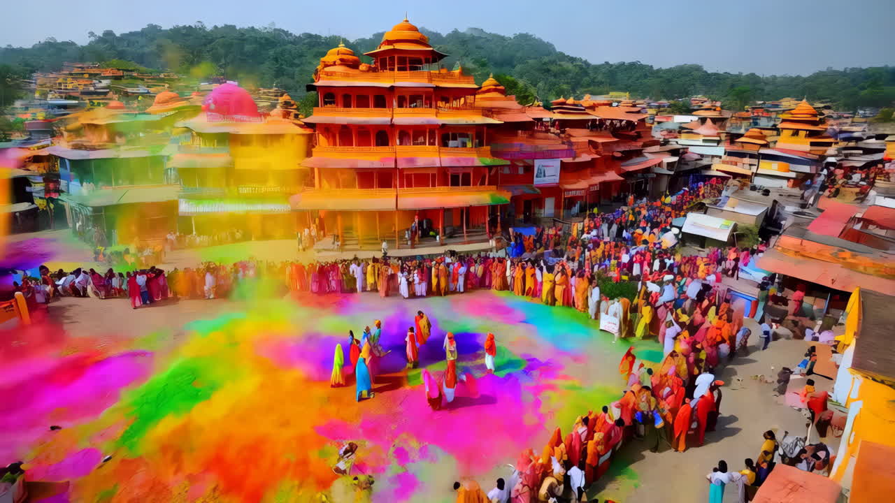 Celebrazione della festa di Holi