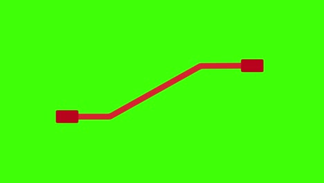2d animated illustration of a red tube on a green screen