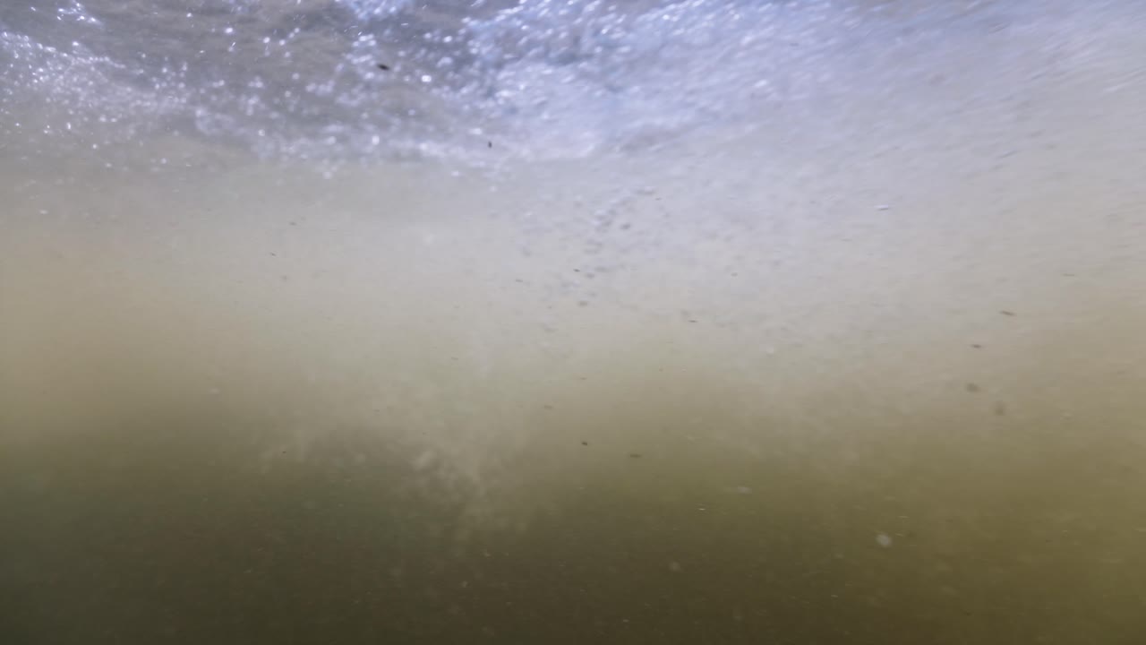 Underwater view with bubbles