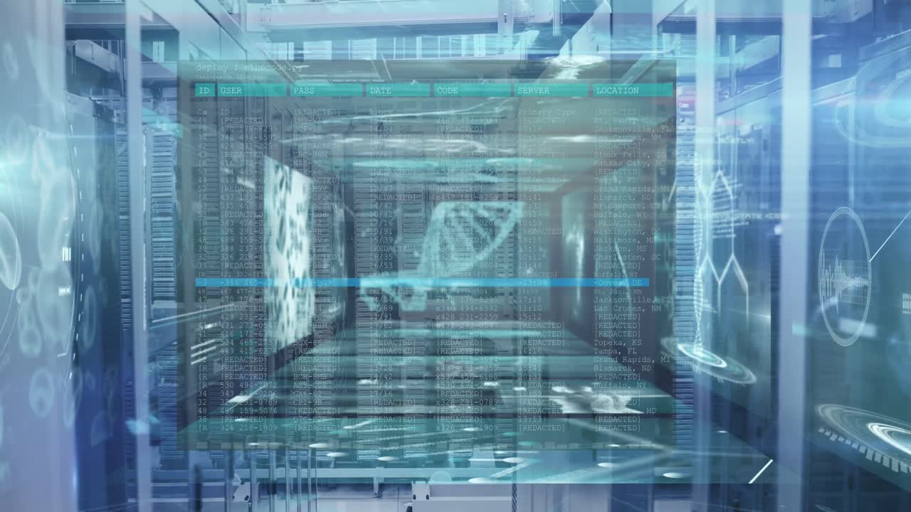 Animation of medical data processing over computer servers