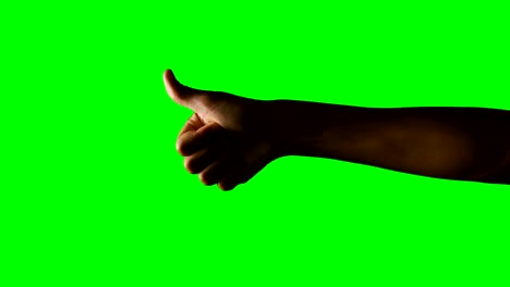 mano fingiendo usar una pantalla invisible