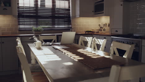 working in the morning light