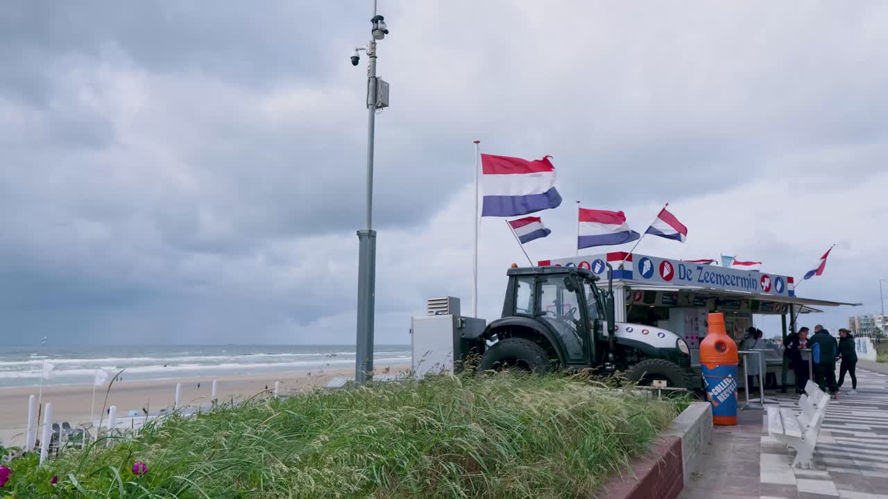 Dutch Beach Food Stand on the Coast