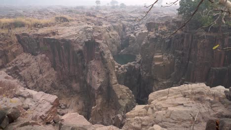 scenic rock formations in orchha, madhya pradesh, india - a unesco world heritage site - panning shot