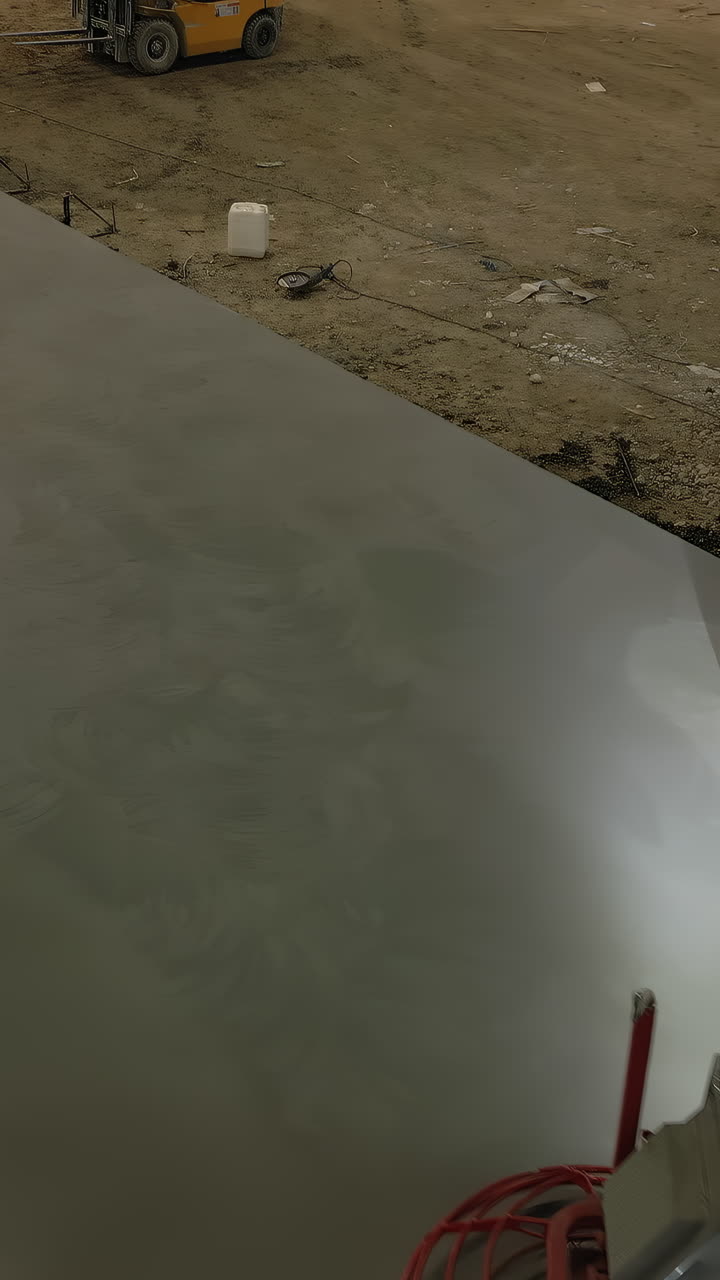 Concrete finishing with a power trowel