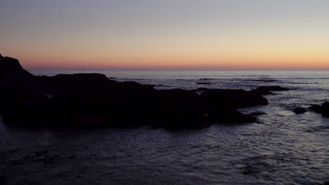 low level moody and dramatic dusk shot of the cornish coastline