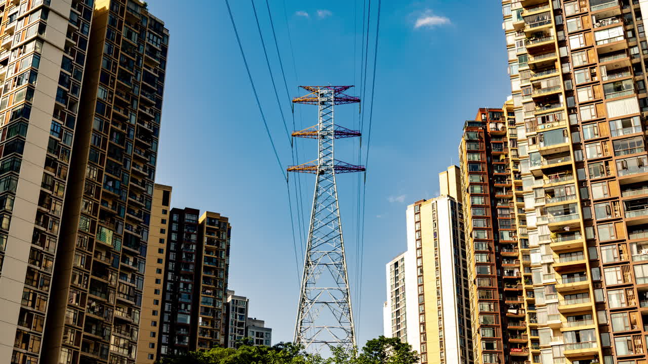 Timelapse of the amazing Chongqing cyberpunk city skyline from a high vantage point wirh the yangtze river