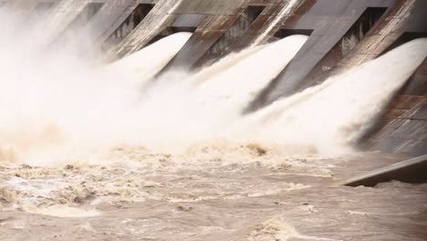 Floodgates-opened-on-lake-dam