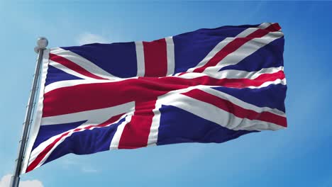 united kingdom flag loop. realistic 4k. 30 fps flag of the uk. united kingdom waving in the wind.britain seamless loop with highly detailed fabric texture