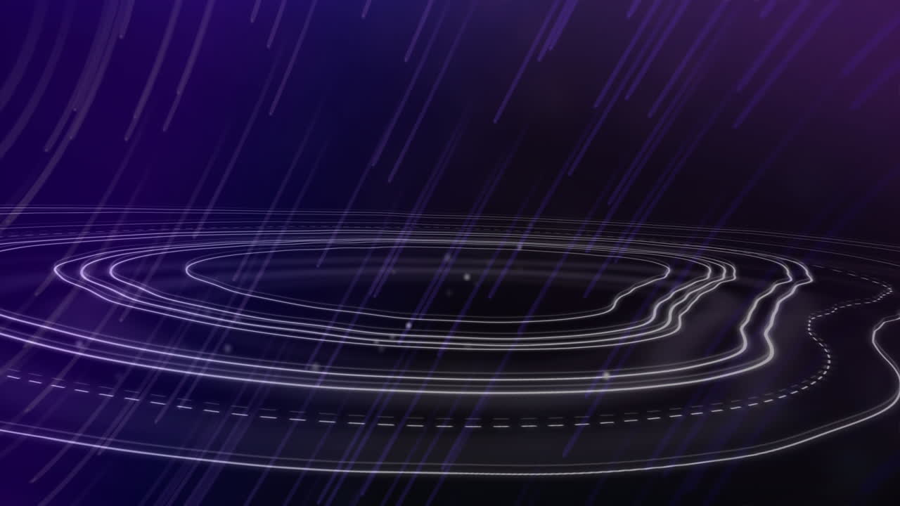 Animation of light trails over moving shapes