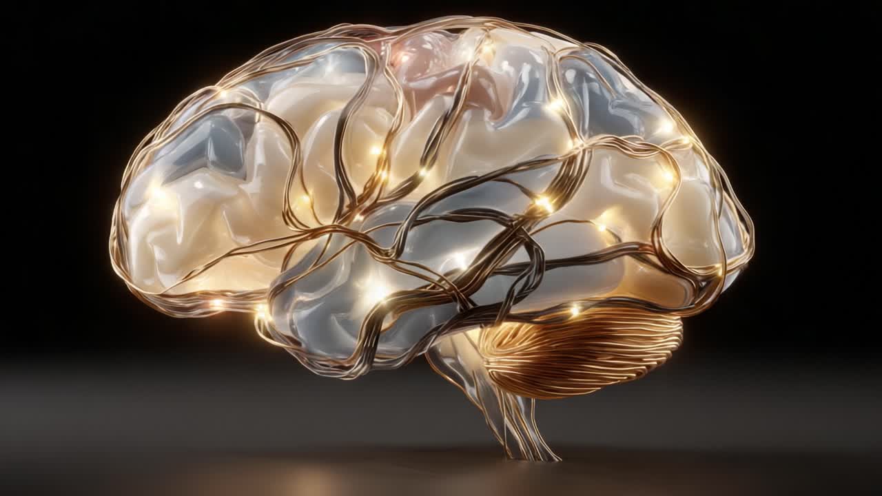 A Futuristic Representation of a Brain with Glowing Neural Pathways, Symbolizing Advanced Cognition, Intelligence, and the Connection Between Technology and Neuroscience