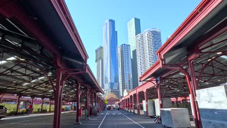 skyline view from queen victoria market