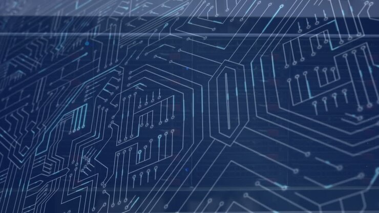 Animation of network of connections over server room