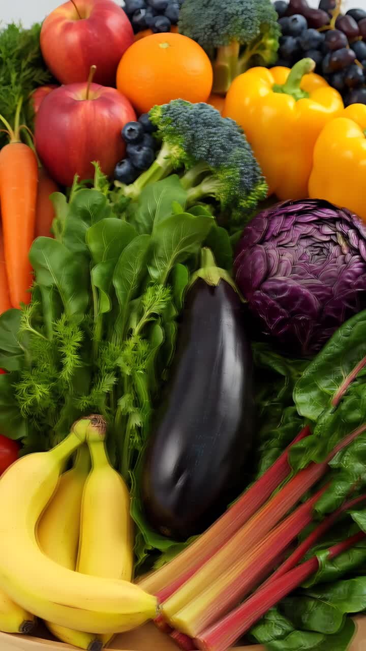 Fresh Organic Fruits and Vegetables 4K