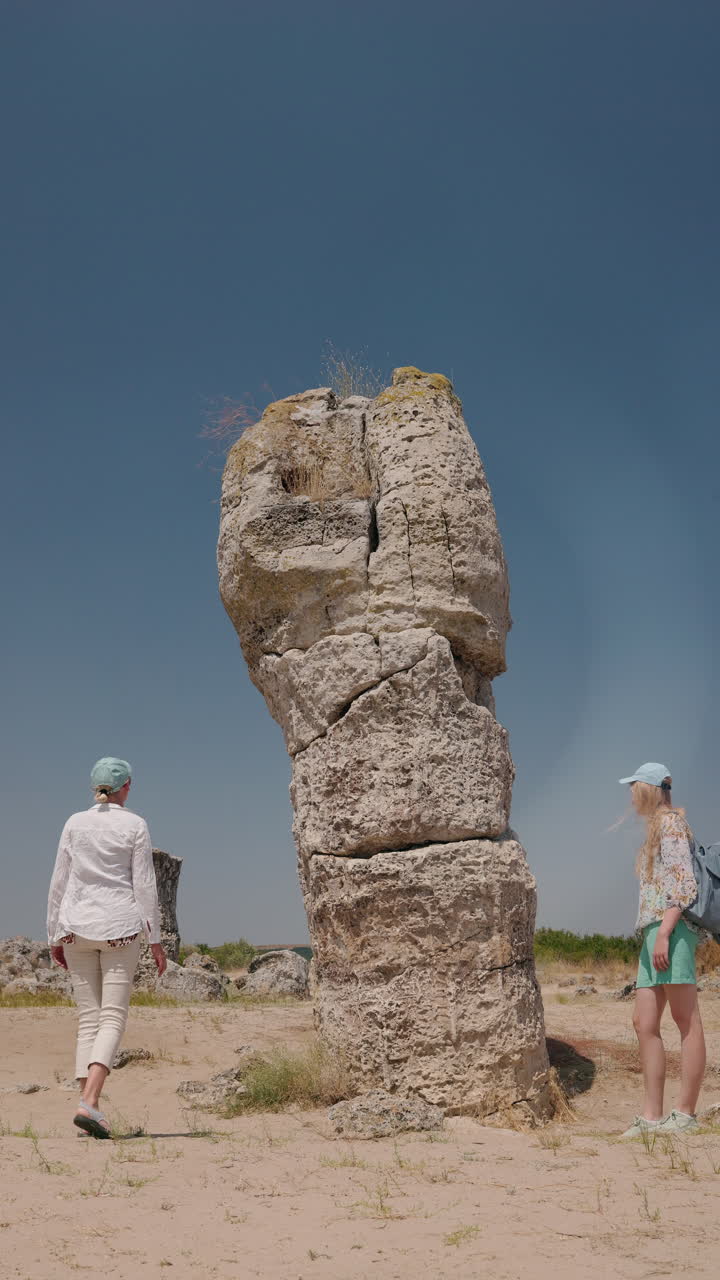 People Visiting a Stone Forest