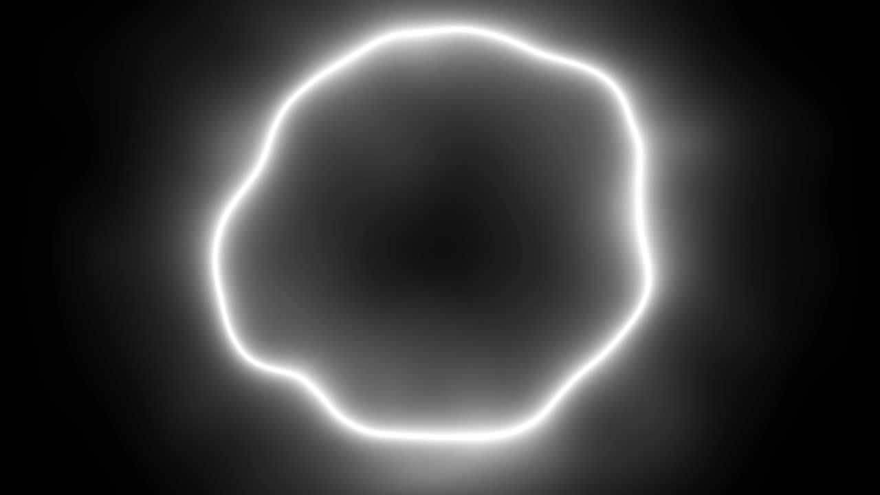 distorsión del círculo de neón animación brillante gráficos de movimiento