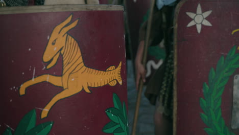 roman legionary soldiers in formation