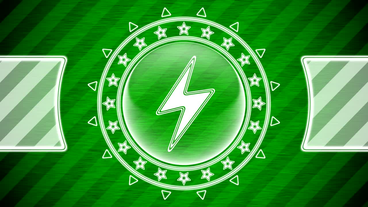 icono de carga en forma de círculo y fondo a rayas verdes. ilustración.