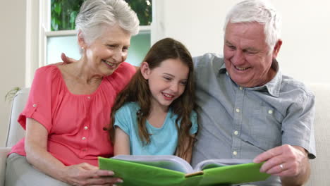 Girl-reading-a-book-with-her-grandparent