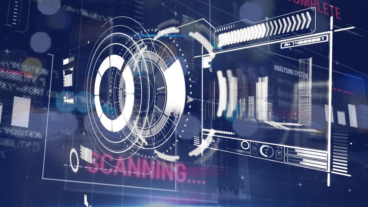 Animation of statistics and data processing with scope over out of focus lights