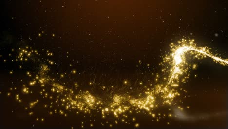 una brillante luz dorada de navidad