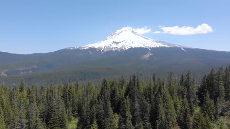 aerial footage above mountain lake