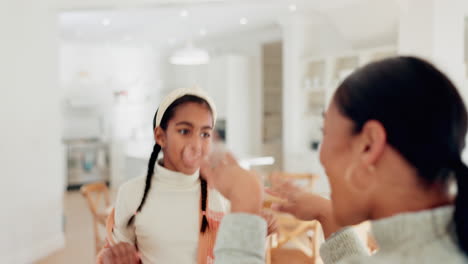 Smile,-singing-and-mom-dancing-with-her-child-to