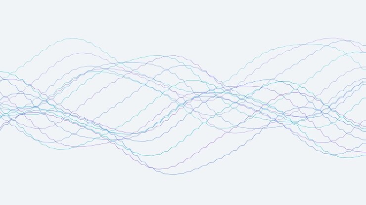 Abstract Animated Wave Lines on Light Background