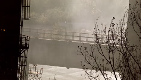 industrial bridge in steel plant in romania