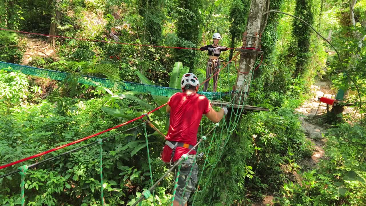 Zip-lining Adventure in a Tropical Forest