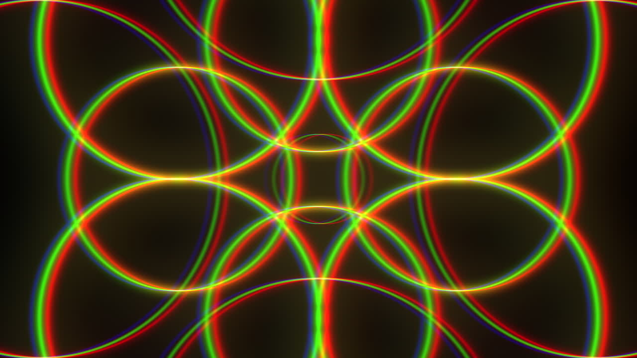 repetir el patrón de círculos de neón de pulso en el gradiente negro