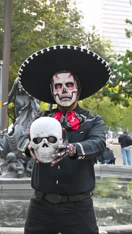traditional charro attire for día de los muertos celebration in mexico