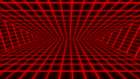 el fondo de la cuadrícula de ondas sintéticas retro-futuristas de los años 80. el fondo futurista de bucle sin costuras.