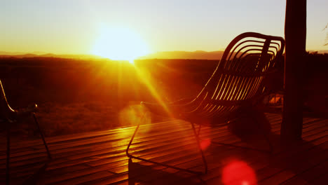 chair in the porch at farmhouse 4k