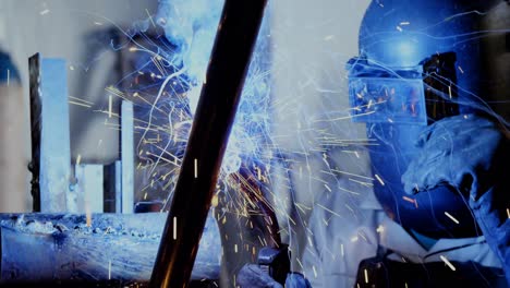 welder welding a metal