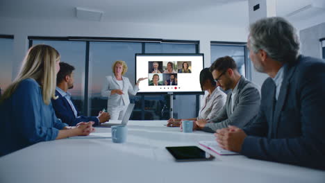 videoconferencia de negocios