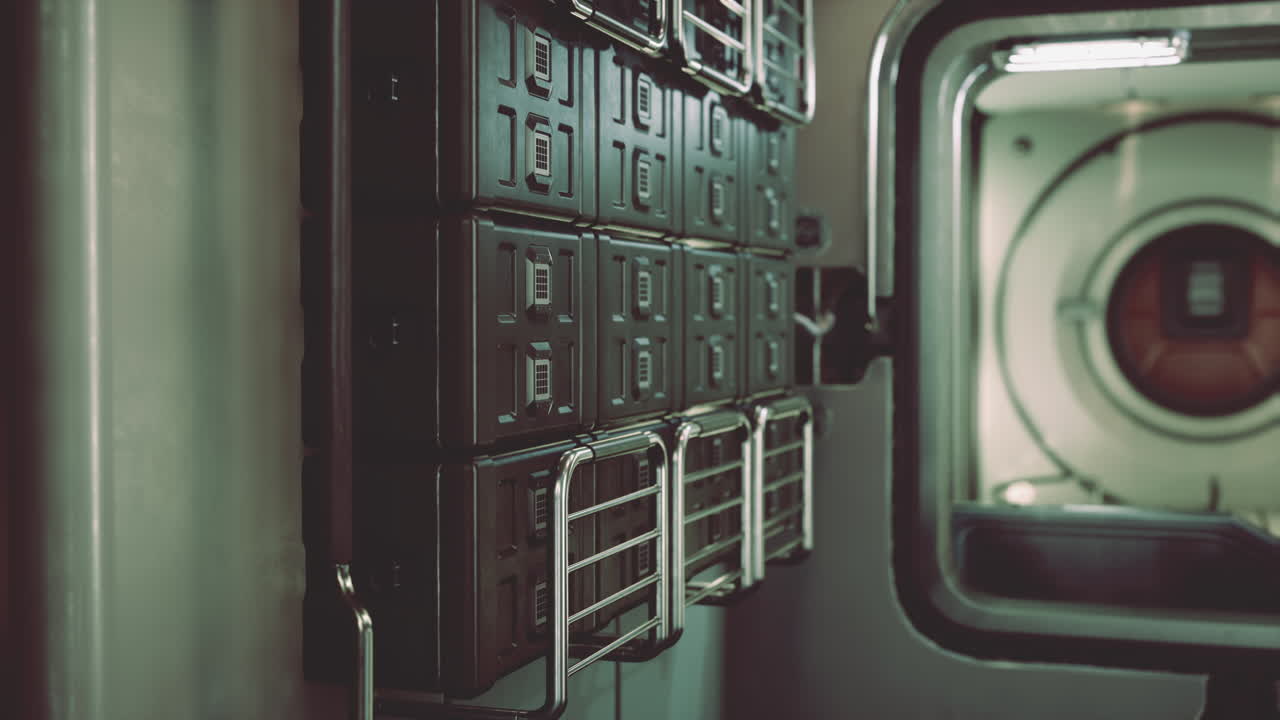 interior de la estación espacial internacional futurista