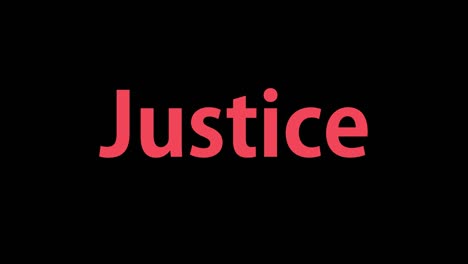 justice text animation message motion graphics