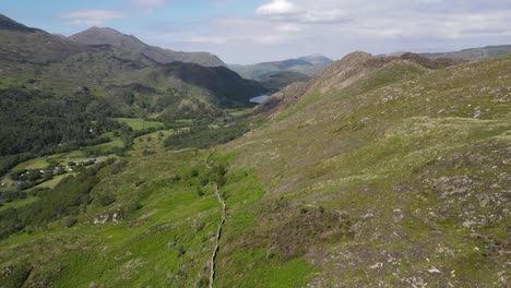 snowdonia wales uk aerial footage 4k