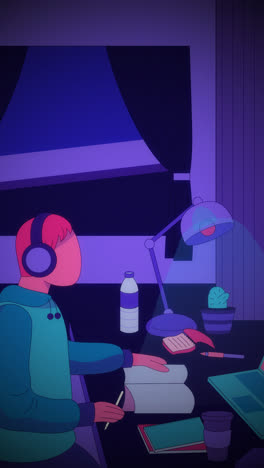 gráfico de movimiento de ilustraciones de lo-fi dibujadas a mano
