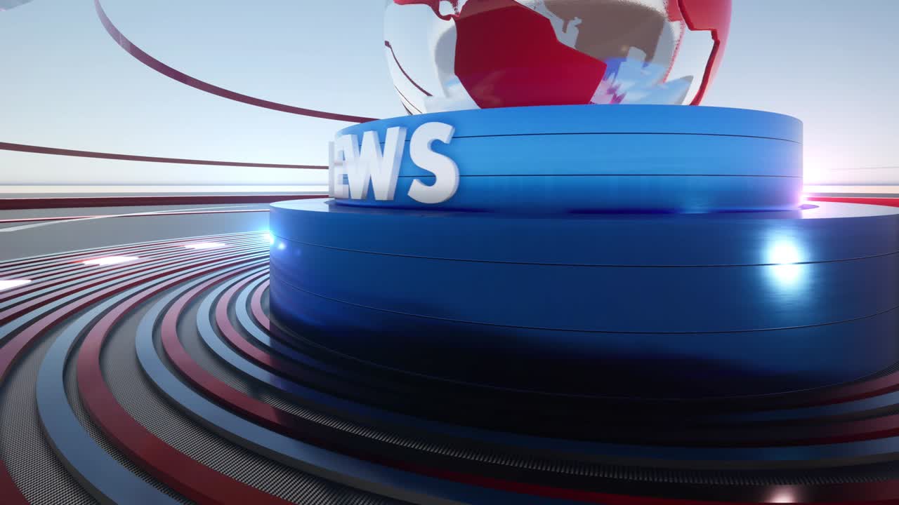 el bucle de fondo de las noticias mundiales en 3d