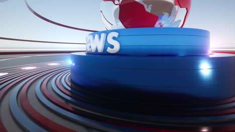 3d world news background loop
