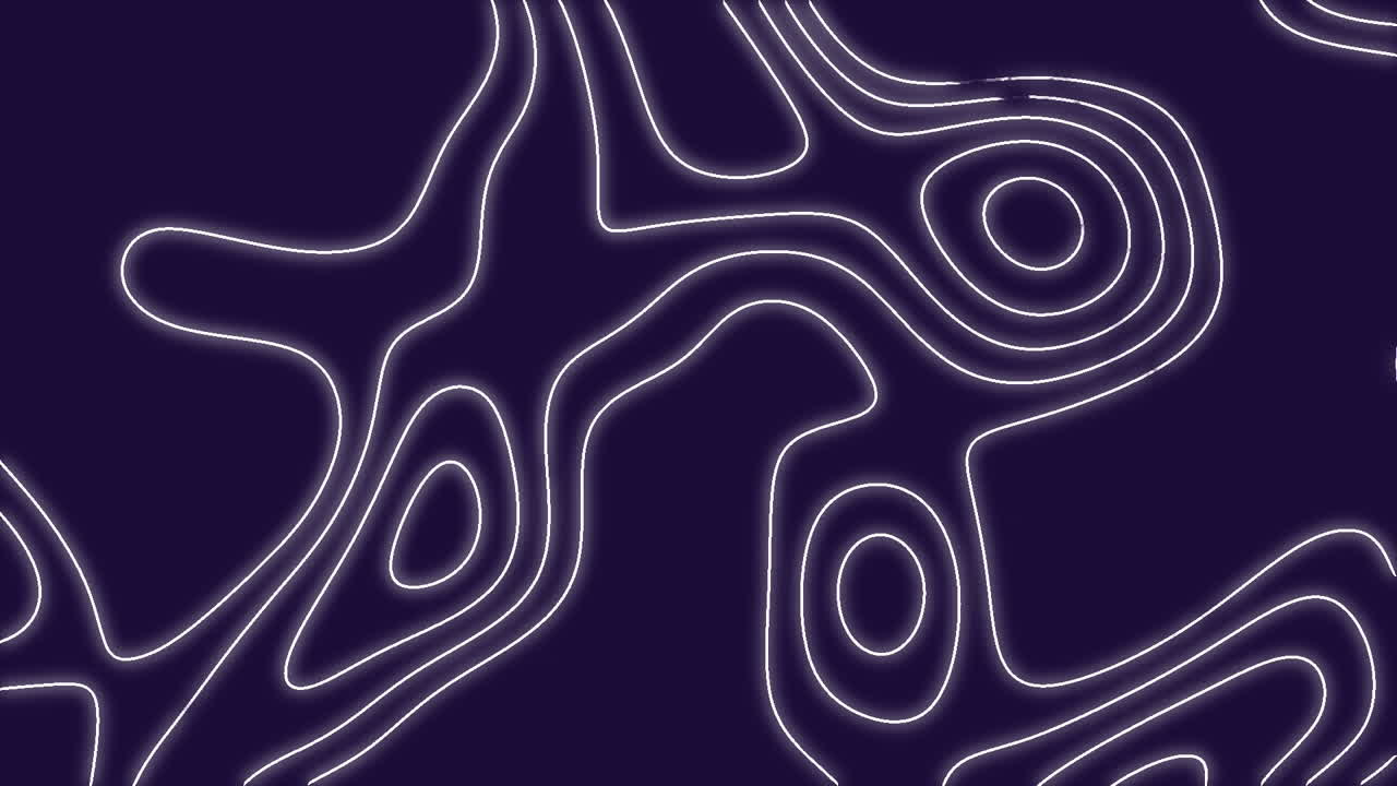 animación de formas blancas sobre un fondo azul