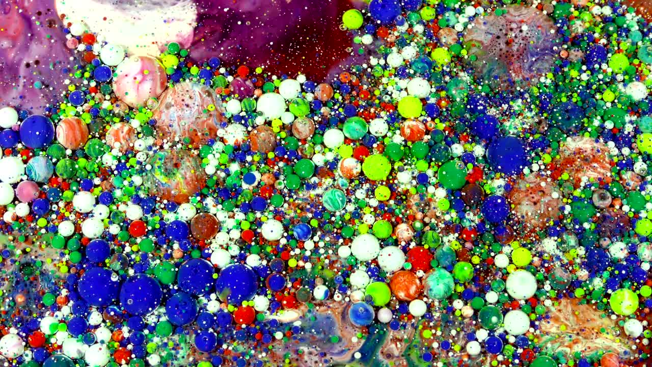 예술 잉크 페인트는 구에서 확산 폭발