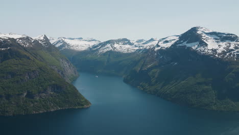 norwegian fjord landscape at summer