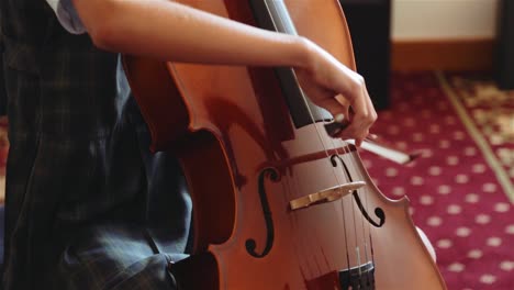 young girl playing the cello