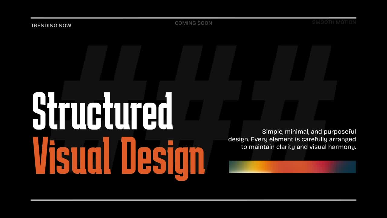 Dynamic Motion Graphics with Bold Typography and Abstract Elements