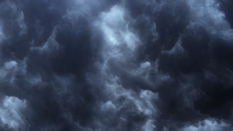 dark clouds moving in the sky and a thunderstorm before the rain