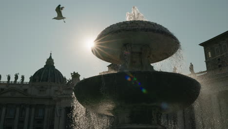 fountain in vatican city near st. peter's basilica
